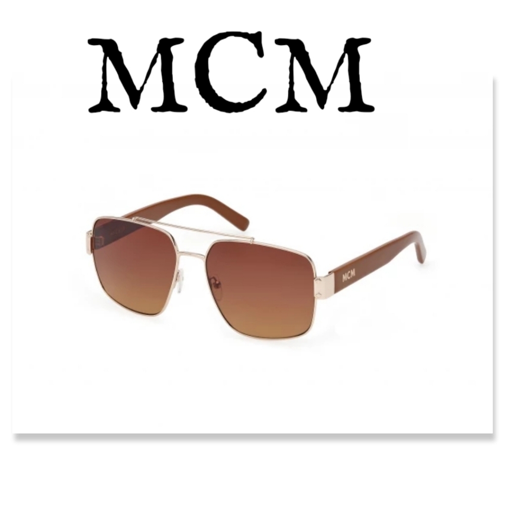 NWOT MCM WORLDWIDE 0008 Sunglasses W/ Crossbody Carry Case And Dust Cloth